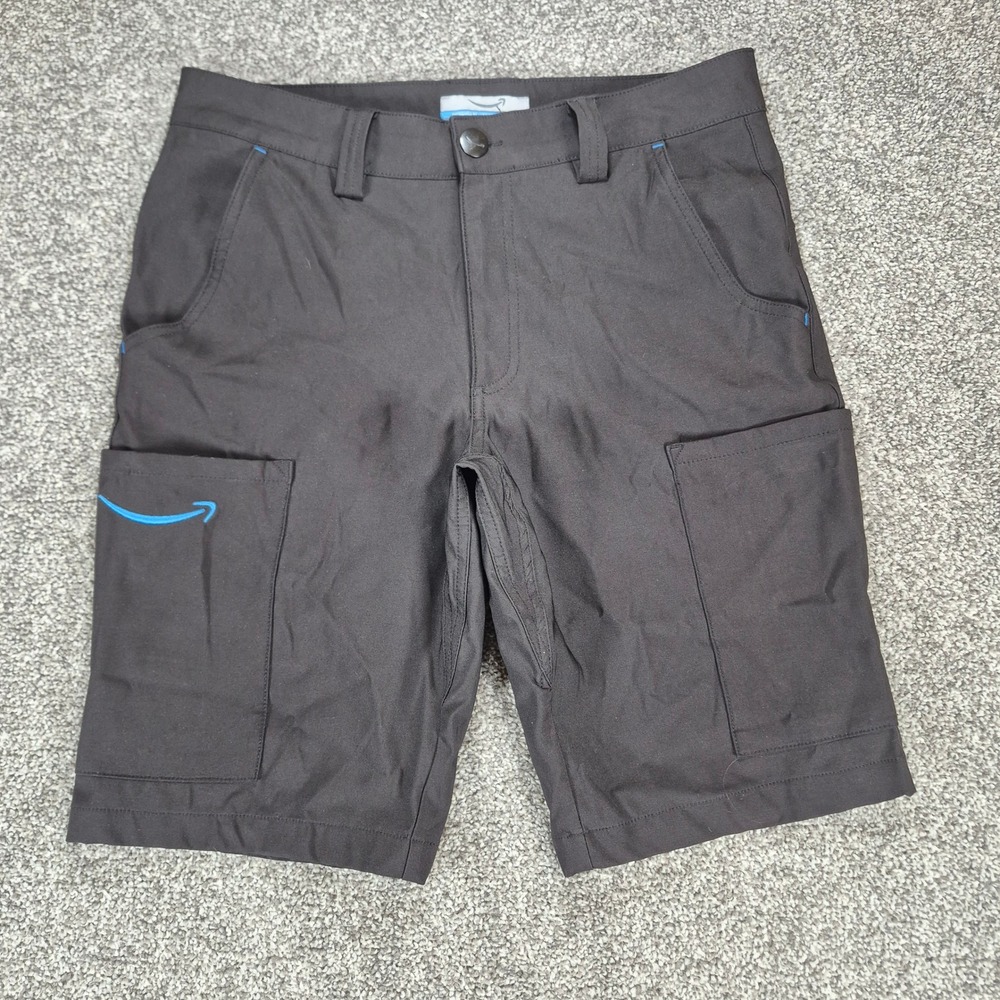 Amazon Luly Yang Cargo Shorts Mens XS (28-30) Black Workwear‎